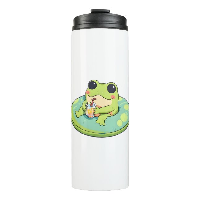 Bouteilles Isothermes Conception de grenouille chibi mignonne pour une j (Devant)