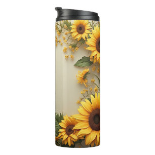Bouteilles Isothermes Conception de jardin de tournesols d'été