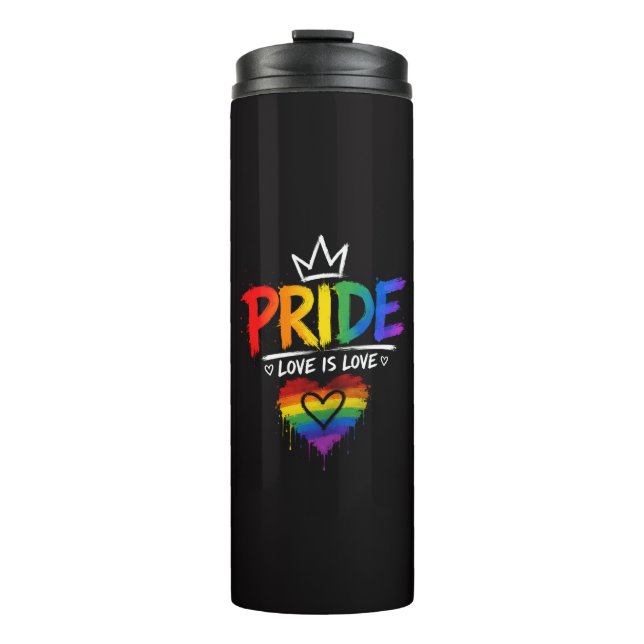 Bouteilles Isothermes Conception de l'arc-en-ciel de la fierté LGBT (Devant)