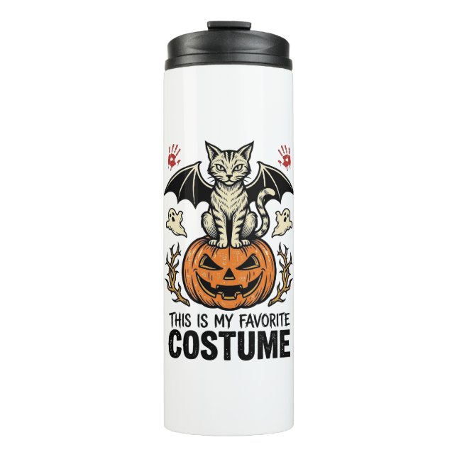Bouteilles Isothermes Conception de maillot de costume de chat de citrou (Devant)
