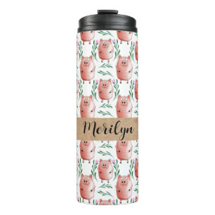 Bouteilles Isothermes Conception de maternelle de petit cochon mignon –