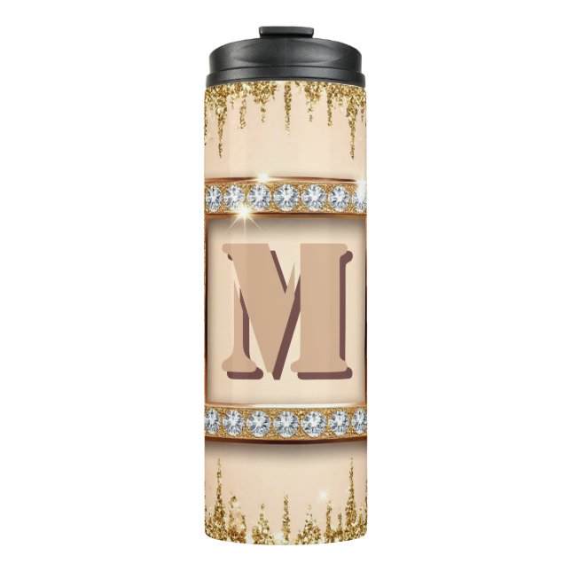 Bouteilles Isothermes Conception de monogramme personnalisé Nom ✨ (Devant)