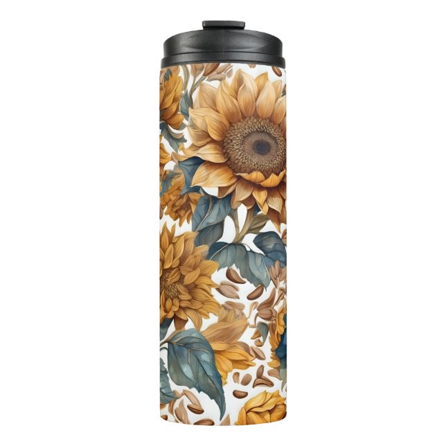 Bouteilles Isothermes Conception de motif de tournesols dansants (Devant)
