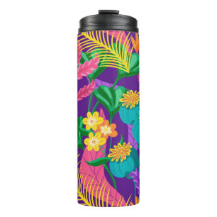 Bouteilles Isothermes Conception de motif floral exotique coloré