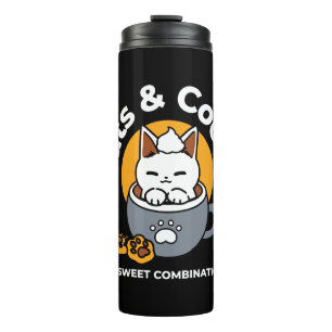 Bouteilles Isothermes Conception de Mug de vacances avec Cosy Cat et Paw