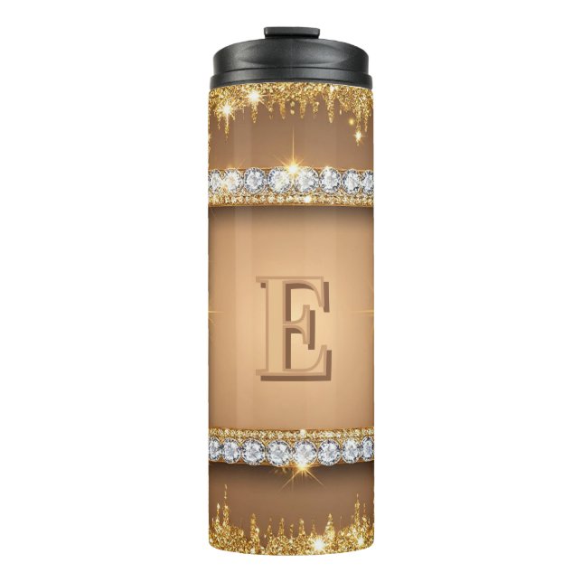 Bouteilles Isothermes ✨ Conception de nom personnalisé avec monogramme d (Devant)