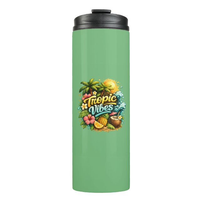 Bouteilles Isothermes Conception de paradis tropical Tropic Vibes (Devant)