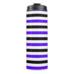 Bouteilles Isothermes Conception de rayures blanches noires et bleues
