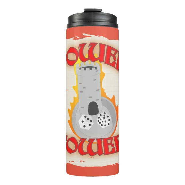 Bouteilles Isothermes Conception de slogan de dés de jeu de société Powe (Devant)
