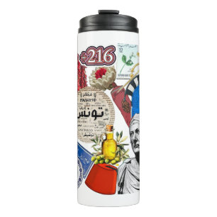 Bouteilles Isothermes Conception de stickers en collage tunisien Cultu