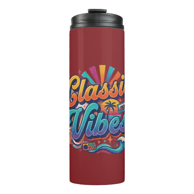Bouteilles Isothermes Conception de T-Shirt Classic Vibes (Devant)