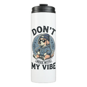 Bouteilles Isothermes Conception de T-Shirt Vector Vintage Vibe de Chien