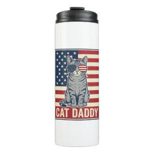 Bouteilles Isothermes Conception de vecteur de chat patriotique Cat Dadd