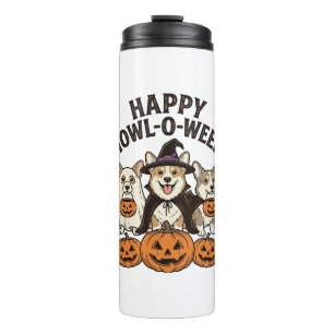 Bouteilles Isothermes Conception de vecteur de chien de Halloween de Cor