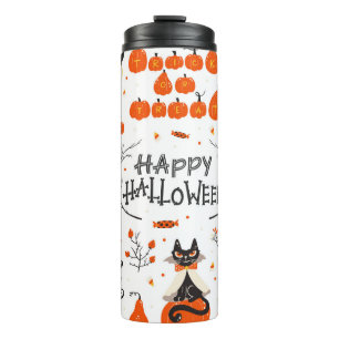 Bouteilles Isothermes Conception d'un jeu Vintage d'éléments Halloween