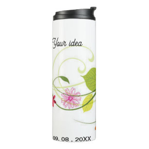 Bouteilles Isothermes Conception fleur sauvage de la moisissure, aquarel