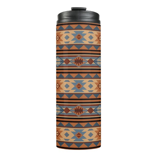 Bouteilles Isothermes Conception sud-ouest Adobe Grey Brown Tribal Motif (Devant)