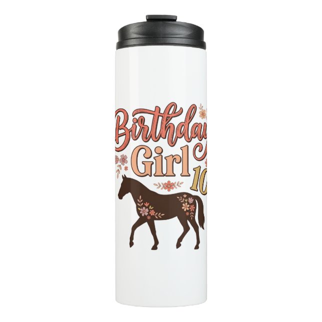 Bouteilles Isothermes Conception vectorielle florale de cheval 10 pour f (Devant)