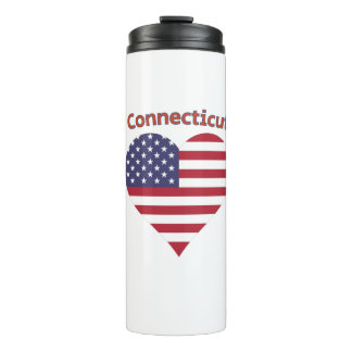 Bouteilles Isothermes Connecticut American Flag Heart