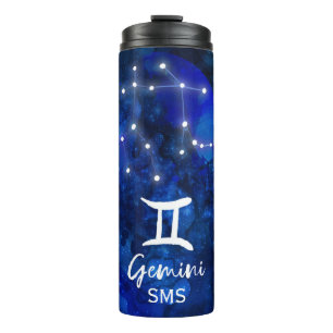 Bouteilles Isothermes Constellation du zodiaque Gémeaux Monogramme Galax
