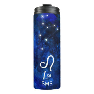 Bouteilles Isothermes Constellation du zodiaque Lion Monogramme Galaxie