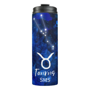 Bouteilles Isothermes Constellation du zodiaque Taureau Monogramme Galax