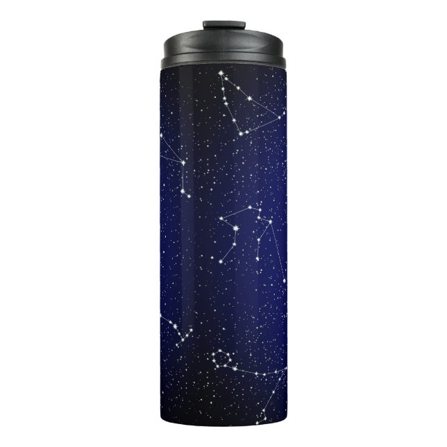 Bouteilles Isothermes Constellations Zodiac avec ciel étoilé bleu foncé (Devant)