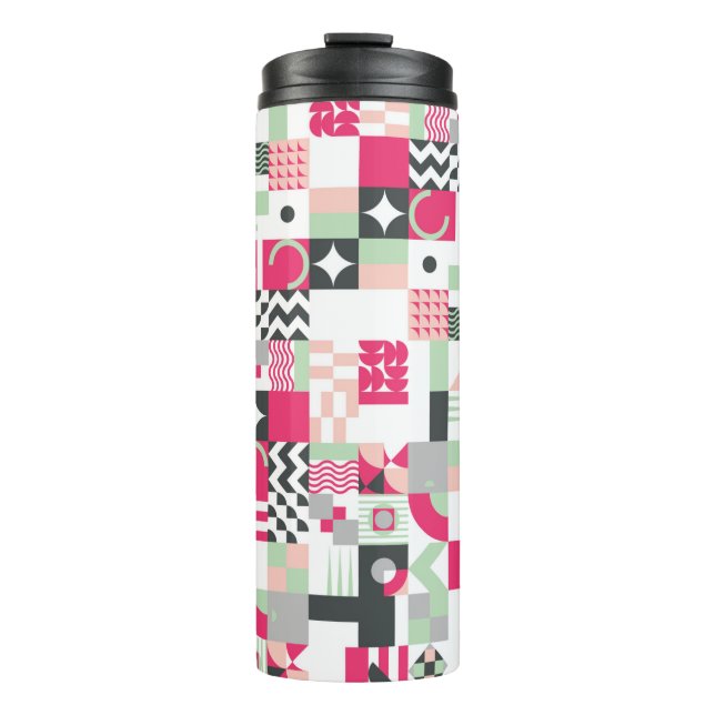 Bouteilles Isothermes Contemporary geometric mosaic seamless pattern wit (Devant)