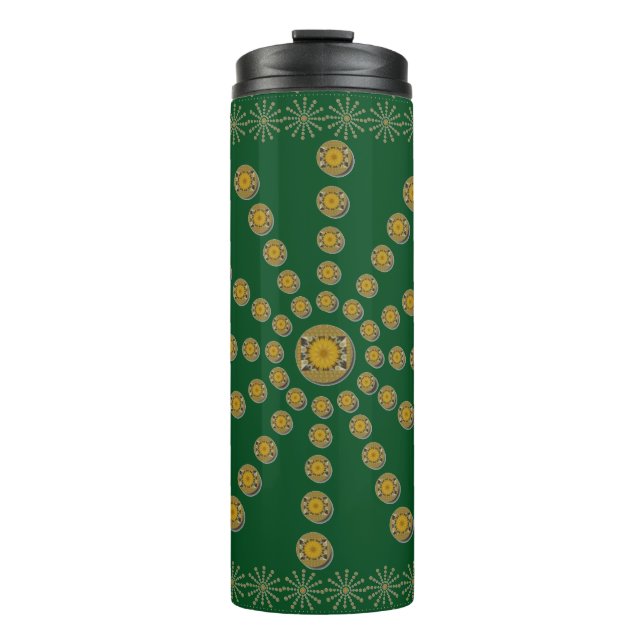 Bouteilles Isothermes Cool africain Sunflower Polka Dot Art Design d'imp (Devant)
