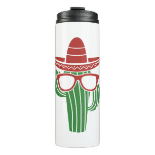 Bouteilles Isothermes Cool cactus mascot with sombrero hat and glasses i