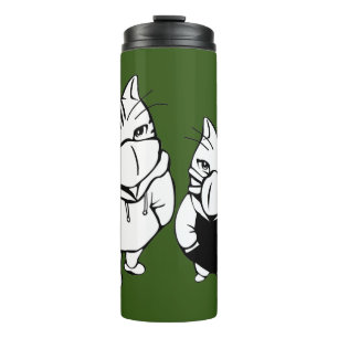 Bouteilles Isothermes Cool Cats Line Drawing Wearing Face Masks Drinking