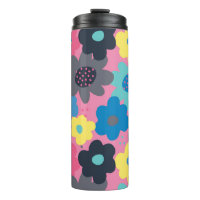 Cool coloré Abstrait 60s Hippie modèle floral