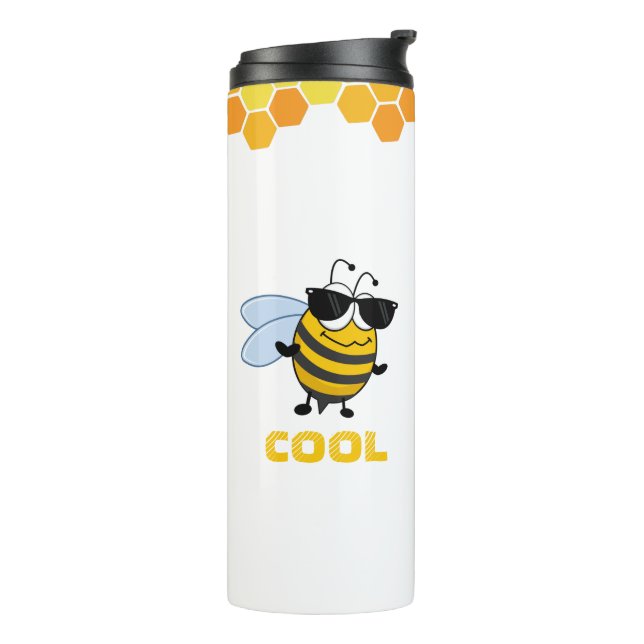Bouteilles Isothermes Cool | Funny Tendy Bee personnalisable (Tourné sur la gauche)