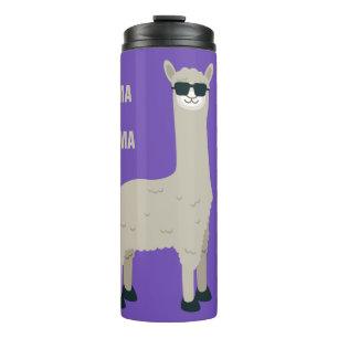 Bouteilles Isothermes Cool Llama texte personnalisé & tondeuse couleur