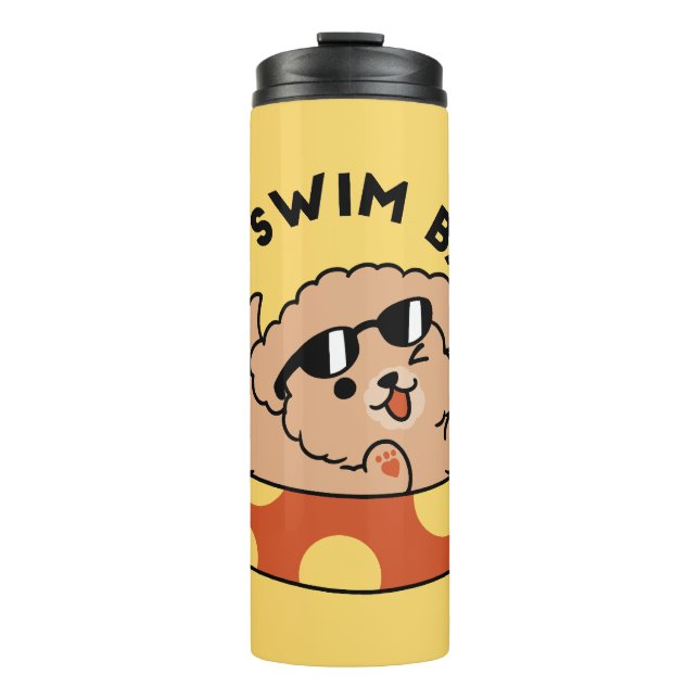 Bouteilles Isothermes Cool Summer Chien Flottant - Jolie Puppy Pool Part (Devant)