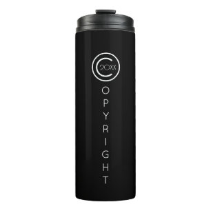 Bouteilles Isothermes Copyright Moderne Typographique Noir