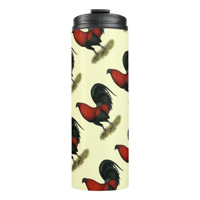 Bouteilles Isothermes Coq Rouge Noir BB Américain (Devant)