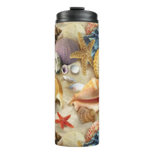 Bouteilles Isothermes Coques de mer sur la plage