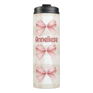 Bouteilles Isothermes Coquette personnalisée avec en vichy beige
