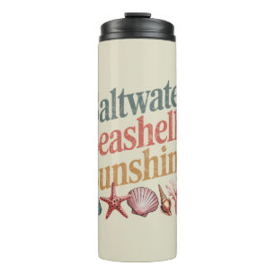 Bouteilles Isothermes Coquillages d'eau de mer Ensoleillement Vacances d