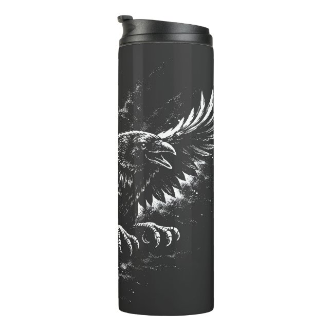 Bouteilles Isothermes Corbeau gothique – par BurnsInHell (Tourné sur la droite)