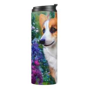 Bouteilles Isothermes Corgi dans le jardin