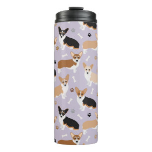 Bouteilles Isothermes Corgi Dog Paws et Bones Thermal Tumbler
