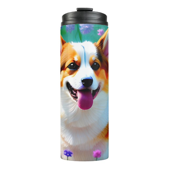 Bouteilles Isothermes Corgi floral (Devant)