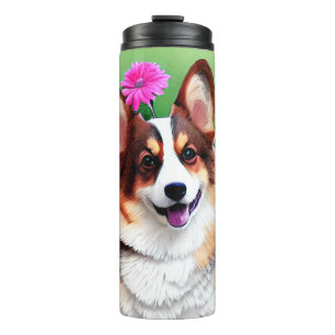 Bouteilles Isothermes Corgi floral pittoresque