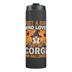 Bouteilles Isothermes Corgi Halloween Sorcière Fille Horreur Vintage