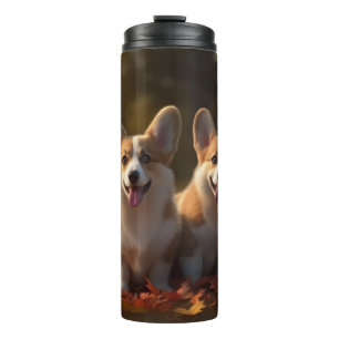 Bouteilles Isothermes Corgi Puppy Automne Citrouille de plaisir