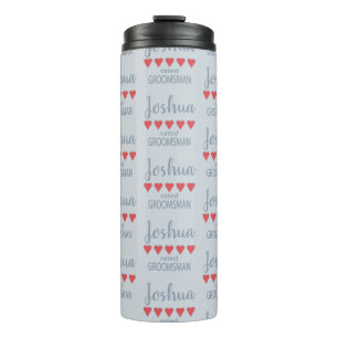Bouteilles Isothermes Cortège de mariage et de noce 5 cœurs garçon d'hon