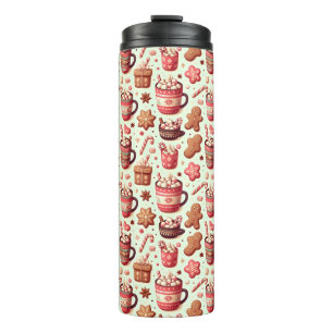 Bouteilles Isothermes Cosy Christmas Cocoa and Gingerpain Motif