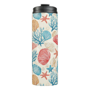 Bouteilles Isothermes Côtière rustique - Coquillages, Poisson étoilé, Ba